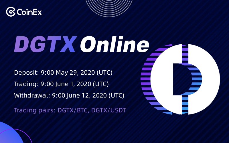 「CoinEx」DGTX上場記念！175,000 DGTX 報酬！