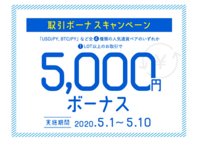 「FXGT」5,000円分の取引ボーナスキャンペーン